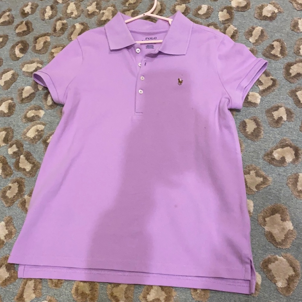purple polo ralph lauren shirt!